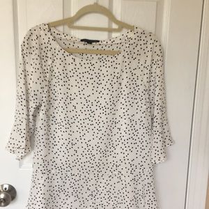 Black & white polka dot blouse